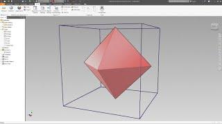 Octahedron (cube cut method) - Autodesk Inventor