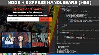 Node JS with Express Handlebars (hbs) Tutorial Part 1