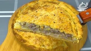 Go'shtli pirog tayyorlash / песочный мясной пирог / meat pie recipe