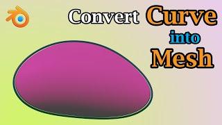 Convert Any Curve Into Mesh Object | Step-by-Step Guide | Easy Method | Blender Eevee & Cycles