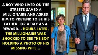 A BOY WHO LIVED ON THE STREETS SAVED A MILLIONAIRE AND ASKED HIM TO PRETEND TO BE HIS FATHER FOR...