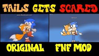 AHH! I'M AFRAID OF LIGHTNING️ Original Vs FNF | All References in FNF Tails Gets Scared Mod