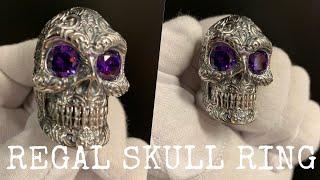 Silver Regal Skull Ring | AJT Jewellery