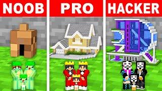 NOOB Vs PRO: TINY FAMILY HOUSE Build Challenge In Minecraft!