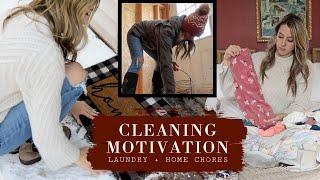 Laundry Folding + Home CLEAN WITH ME Naturally Brittany