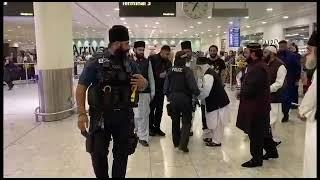 Arrival and welcome of Hassan Haseeb-ur-Rehman Sb at UK Airport (1-7-22)