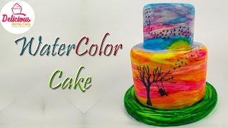 Watercolor Cake l Delicious Sparkly Cakes