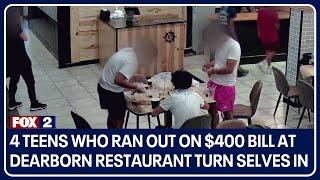 4 teens who ran out on $400 bill at Dearborn restaurant turn selves in