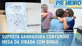 Mulher comemora ao pensar que ganhou na Mega da Virada e se decepciona | Primeiro Impacto (02/01/25)