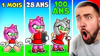 SONIC et AMY Mais CHAQUE SECONDE on VIEILLIT sur ROBLOX ! 