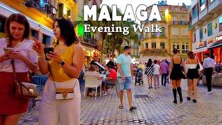 Malaga City Evening Walk | Spain NightLife Walking Tour September 2024 [4K]