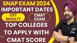 SNAP 2024 Exam Important Dates Out | CET Result Waiting | CMAT Exam on 15th May