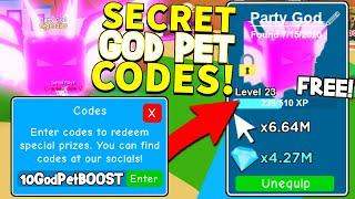 ALL 10 Secret GOD PET Codes in Clicking Legends! Roblox