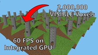 Drawing MILLIONS of voxels on an integrated GPU with parallax ray marching [Voxel Devlog #4]