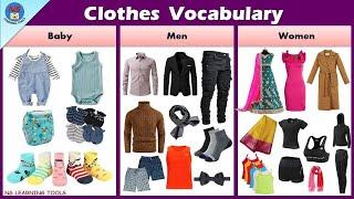 Clothes Vocabulary l 75 Clothes Name In English With Pictures | 75 Daily use Clothes | Cloth Names