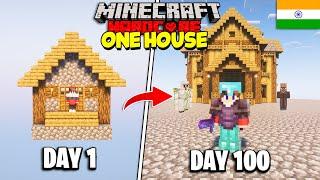 I Survived 100 Days in ONE HOUSE in Minecraft Hardcore (HINDI)