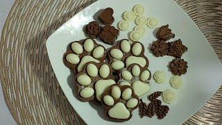 Chocolate paws. How to make beautiful chocolate at home?#chocolate#chocolaterecipe #chocolatecake