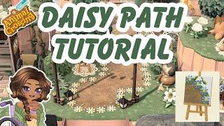 Adorable Daisy Bordered Dirt Path Tutorial #acnh #acnhdesigns