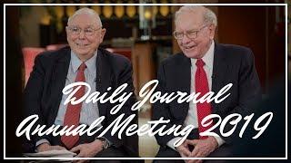 2019 Daily Journal Annual Meeting with Charlie Munger