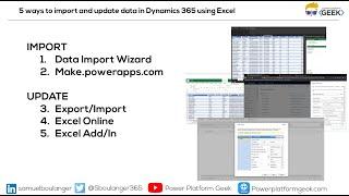 5 ways to import and update data in Dynamics 365 using Excel