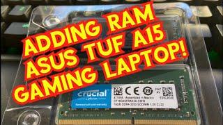 INSTALL 32GB MAX RAM | ASUS 15.6" Laptop TUF GAMING A15 AMD Ryzen 7 | NVIDIA GeForce RTX 2060