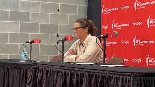 Stephanie White postgame after Connecticut sweep of Indiana Fever, advance to semifinals  | R1G2