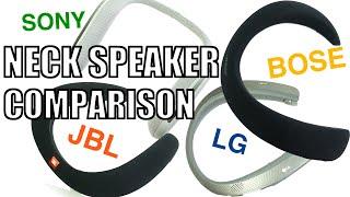 Ultimate Neck Speaker Comparison :  Bose vs JBL vs Sony vs LG