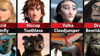 All Dragons and their Riders in How to Train Your Dragon