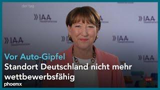 Hildegard Müller, Präsidentin VDA, mit Forderungen vor bevorstehendem Auto-Gipfel