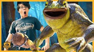 Giant Swamp Monster Frog Mystery Creature Gets Blasted by FunQuesters Aaron & LB!