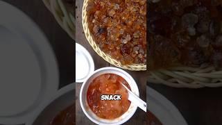 Tree produces chewy peach gum