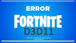  SOLUCION Error D3D11  Compatible gpu feature level 11 0 shader model 5.0  FORTNITE 