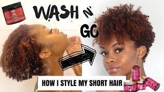 MY COWASH /  WASH N’ GO ROUTINE (short, color treated natural hair)