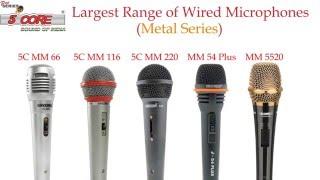 5 CORE- WIRED MICROPHONE Review, Demo,  5CM 888 METAL SERIES