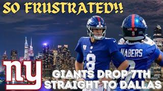 New York Giants Fan FRUSTRATED After 20-15 Loss To Dallas Cowboys #nfl