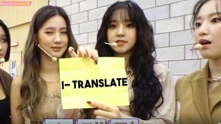 Yuqi translating in Chinese for Shuhua