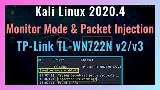 [Kali Linux 2020.4] How to enable Monitor Mode and Packet Injection on TP-Link TL-WN722N v2/v3