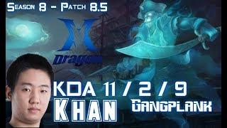 KZ Khan GANGPLANK vs JAYCE Top - Patch 8.5 KR Ranked