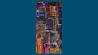 #9597 Dig Drag & Scraped Geometric Contemporary Art Fluid Acrylics 1.26.2024 Intuitive art
