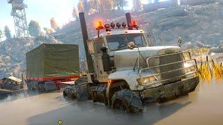 SnowRunner - Deliver to the Rural Bridge Tool Trailer - GamePlay