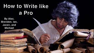 How to Write like a Pro