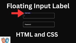 How to create Floating  input Label Using HTML and CSS | CSS Tutorial