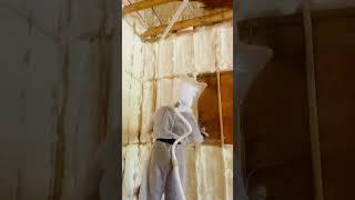 still learning #installing #sprayfoam #insulation  #opencell