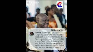 Gen. Muhoozi Kainerugaba Mourns the Late Apollo Nyegamehe commonly known as Aponye #muhoozi #aponye
