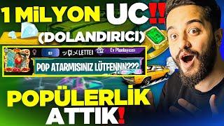 YEREL SOHBETTE 1 MİLYON UC POPÜLERLİK DAĞITTIK! (DOLANDIRICI GELDİ) PUBG Mobile