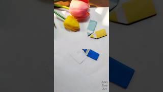 Diy Origami Pencil Paper Craft for kids @ArasEasyArt #diy #craft #ytshorts #viralshorts #origami