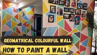 Instant colorful wall makeover , easy DIY project, under budget