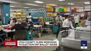 Utah County Clerk responds to criticism over Election Day issues