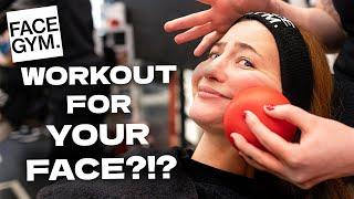 I tried a facial workout at FACE GYM to depuff and snatch my face (did it WORK!?!)