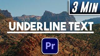 Underline Text Animation Tutorial | Premiere Pro